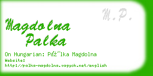 magdolna palka business card